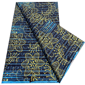 100% хлопковая африканская ткань пагне с восковым батиком, высококачественный дизайн «Золотой камень» (голландский камень) для одежды, сумок и рубашек - Product Image 4