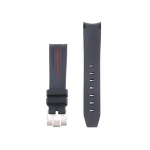 भूमिका के लिए Watchband रबर सिलिकॉन निविड़ अंधकार घड़ी खेल Watchstrap उप मेरिनर जीएमटी Maste-आर दिन टोना गहरे समुद्र में Oyste-आर पट्टा