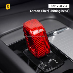 Es Dry – pommeau de levier de vitesse automatique en Fiber de carbone véritable, accessoire de garniture intérieure de voiture pour <span class=keywords><strong>Volvo</strong></span>, XC60, S90, S60, S90, C40, XC90, <span class=keywords><strong>V90</strong></span> - Product Image 4