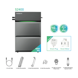 ชุดโซลาร์เซลล์สำเร็จรูป Sunpura S2400 สำหรับระเบียงบ้าน พร้อมแบตเตอรี่ในตัว 2.4 กิโลวัตต์ ระบบ All-in-one พร้อม MPPT, แบตเตอรี่, BMS และ EMS สำหรับสวนและกลางแจ้ง - Product Image 4