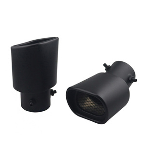 2.5-inch Stainless Steel Exhaust Pipe Head with square Mesh Black Tailpipe Head for Automobiles - Product Image 5