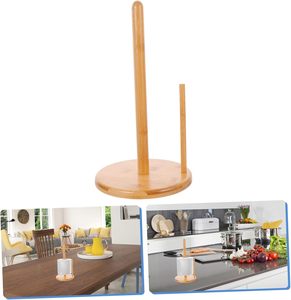 Support de rangement vertical en bambou moderne et écologique pour la maison, porte-rouleau de papier essuie-tout de cuisine, vente en gros - Product Image 3