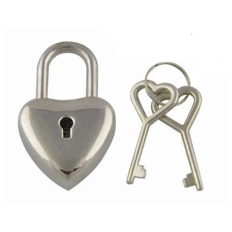 Wholesale Alloy Heart Padlock With Key For Diary Book and Jewelry Gift Box