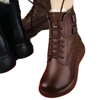 Bottes courtes en fourrure pour femmes âgées, mode automne-hiver, bottes à plateforme