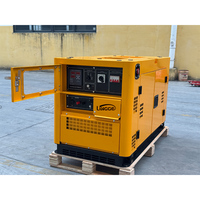 Générateur diesel silencieux à démarrage électrique, triphasé, 15 kW, 50/60 Hz, 230 V/240 V, faible consommation de carburant, insonorisé