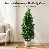 120cm Haute Simulation Plante Artificielle Faux Bonsaï Plante Faux Laurier Bay Arbre Arbre Artificiel pour la Décoration Intérieure
