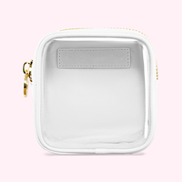Vente en gros de petites pochettes à monnaie transparentes en PVC de couleur bonbon, pochette mini transparente en nylon