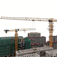 Grue à tour autoportante à plateforme plate DAHAN QTZ100 6013 de 6 à 8 tonnes, portée de 60 m, hauteur maximale de 200 m, composants essentiels du moteur PLC de haute performance