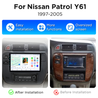 Autoradio Android Junsun 9 pouces 1280*720 avec Carplay pour Nissan Patrol (Y61) 1997-2013, autoradio Android Auto Carplay, GPS