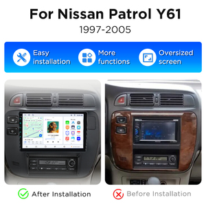 วิทยุติดรถยนต์ Junsun Carplay Android สำหรับ Nissan Patrol (Y61) ปี 1997-2013 พร้อมพัดลมระบายความร้อนในตัว ระบบนำทาง GPS Android เครื่องเล่นมัลติมีเดีย - Product Image 2