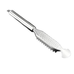 Kaiwang Stainless Steel Fish Scaler Multi Functional Ginger Garlic Peeler Heavy Duty Seafood <b>Tool</b> - Product Image 2