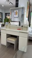 Ensemble de meubles de chambre moderne 5 pièces en MDF : Lit King Size, Armoire, Coiffeuse, Rangement, Capitonnage, Personnalisable