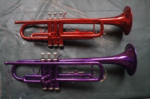 Trompette Bb Best Sell, OEM, bonne qualité, instruments en laiton, laque dorée, tonalité Bb, Trompette / Trompeta / Trompette (ETR-10) - Product Image 4