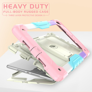 Étui pour tablette à visionnement multi-angle pour <span class=keywords><strong>iPad</strong></span> <span class=keywords><strong>Pro</strong></span> 9.7 / Air <span class=keywords><strong>2</strong></span> / 5e et 6e génération avec coque de protection en PC + silicone durable - Product Image 4