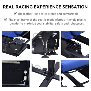 GY025 <span class=keywords><strong>Simulador</strong></span> plegable Racing Cockpit Car Simulator Pc Game Driving Simulator para PC, Playstation, <span class=keywords><strong>Logitech</strong></span>, Thrustmaster - Product Image 5