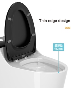Hot Sales Flushing S-trap <strong>Black</strong> Color Bathroom One Piece <strong>Toilet</strong> Ceramic Wc <strong>Toilets</strong> with Gold Rim - Product Image 5