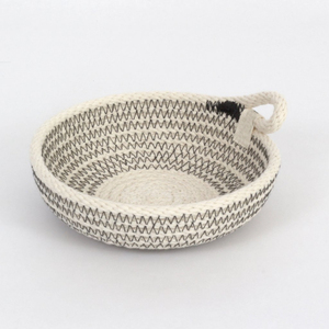 Foldable Cotton <b>Rope</b> <b>Basket</b> Tray Is Made High-quality Cotton Sustainable Suitable for Holding Food Remote Control Bag <b>Storage</b> - Product Image 4