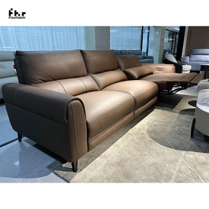 Sillón reclinable de cuero de estilo moderno ocio último diseño funcional relax - Product Image 4
