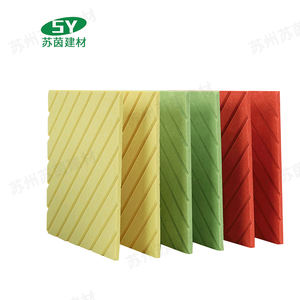 Wave Pattern 100% Panneau en fibre de polyester Panneau insonorisant Panneaux muraux décoratifs Panneau acoustique - Product Image 6