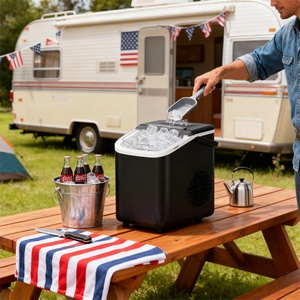 Macchina per il Ghiaccio a Proiettile ETL CE Economica Nera ad Alta Capacità per Casa, Cucina, Ufficio, Bar e Campeggio - Product Image 1