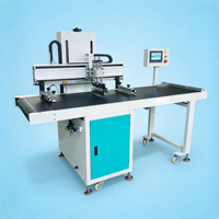 Automatische vlakke servoaangedreven zeefdrukmachine 500*700 mm printgebied, enkelkleurige zeefdrukker voor tassen, papier en textiel