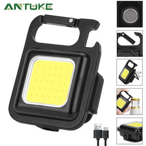 COB <b>Rechargeable</b> Keychain <b>Light</b> <b>LED</b> Mini Work <b>Light</b> USB Portable Flashlight <b>for</b> Outdoor Automotive Repair <b>Home</b> Emergency Use - Product Image 4