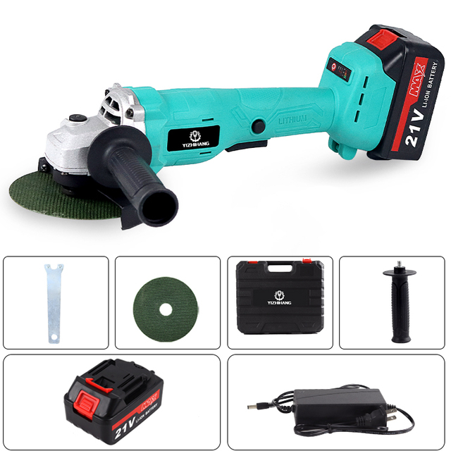 L  21V Cordless Angle Grinder Lithium Power Tools Rechargeable Brushless Angle Grinder 125mm