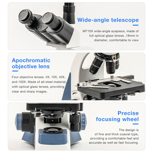 卸売 新品 多種類 二層式プラットフォーム生物顕微鏡 単眼/双眼 教育用実験室顕微鏡 - Product Image 6