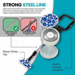 ที่ใส่บัตรแบบยืดหดได้พร้อมโลโก้สั่งทำ สายคล้องโลหะเหล็ก ตัวล็อคแบบคาราไบเนอร์ สำหรับพวงกุญแจเดินป่า <span class=keywords><strong>ใช้</strong></span>กับเคสมือถือ สำหรับงานโปรโมชั่น - Product Image 5