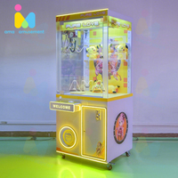 Usine en gros jaune jouet grue pousser prix cadeaux machines de jeu machines de jeux d'arcade à pièces
