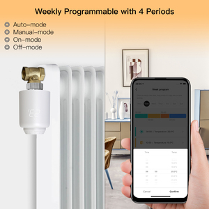 MOES Tuya Zigbee radyatör vanası LCD ekran akıllı termostat oda ısıtma kablosuz uzaktan kumanda CE, Rohs, Fcc - Product Image 6