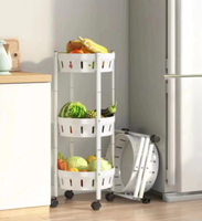 Bols de fruits rotatifs pliables Support de rangement pour oignons pommes de terre pain Snack panier de fruits