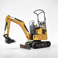 Mini-excavatrice compacte XE10U 1,2T, petite pelle sur chenilles, largeur extensible de 1020 mm et bras pivotant à 81 degrés pour travaux en espace confiné