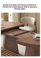 Table de cuisine et de salle à manger ovale pliante et extensible YueChun en bois massif, personnalisable OEM/ODM, gain de place, confortable pour 4 à 8 personnes