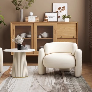 Nordic Light Luxury Wrap-around <b>Sofa</b> Chair Modern Simple Leisure Armchair for Living Room Beauty Salon Balcony Guest Area - Product Image 3
