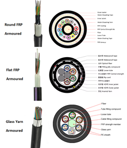 통신 케이블 ADSS ASU 설치류 억제 (FRP) 라이저 정격 케이블 비금속 24 코어 48F 144 코어 광섬유 케이블 - Product Image 1