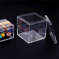 Boîte cadeau en acrylique transparente pour fleurs de rose, rangement de chaussures, boîte à bijoux personnalisée, boîte cadeau en acrylique pour mariage avec couvercle