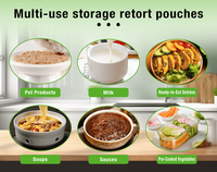 Pochette rétorque personnalisée imprimée 121 ° c sac en plastique bouillant prêt à consommer emballage de soupe pour Samgyetang
