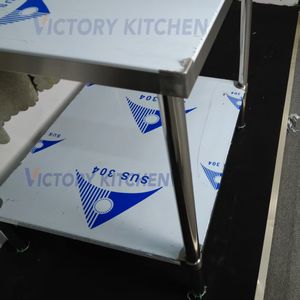 VICTORY KITCHEN Meilleure vente en Asie du Sud-Est Table de travail en acier inoxydable à 4 pieds avec dosseret pour laboratoire - Product Image 5