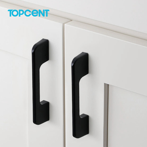 อุปกรณ์ตกแต่งเฟอร์นิเจอร์ครัว ตู้เสื้อผ้า ตู้ลิ้นชัก อลูมิเนียมสีดำทันสมัย ยี่ห้อท็อปเซ็นท์ พร้อมมือจับและลูกบิด - Product Image 2