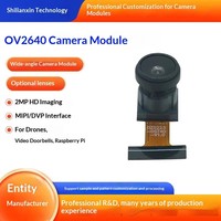 Módulo de Cámara Gran Angular OV2640 de 2 Megapíxeles con Micrófono Integrado, 60 FPS para Drones, Videoportero HD