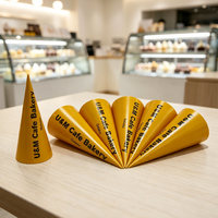 Coupelles à glace en papier jetables VIC à paroi simple, qualité alimentaire, enduites imperméables, diamètre 3,8 cm, longueur 9,5 cm, avec logo personnalisé, pour boissons froides