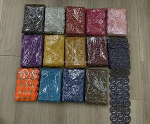 Hecho a mano 3D nuevo diseño bordado encaje apliques flor parche guipur Technics lentejuelas para mujer vestido de fiesta de boda 5 yardas - Product Image 2