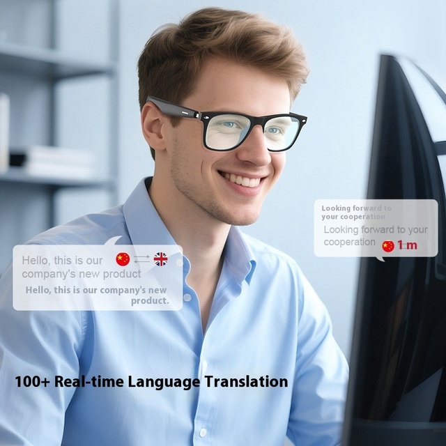 New Multi-Function Smart Glasses Anti-Blue Light Wireless for Bluetooth Headset with Translation Features