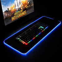 Tapis de souris Gaming géant, imprimé personnalisé, Texture élégante, avec bord bombré, pour ordinateur portable, commerce, LED RGB