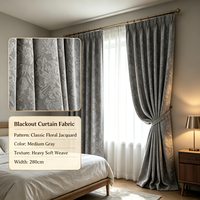 Tissu Brocart 100% Polyester Anti-Déchirure et Anti-Décoloration, Largeur 98 pouces, Poids Moyen 100 GSM, Tissé pour Rideaux de Projet - Vente en Gros