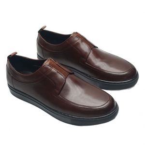 Nueva Tendencia Otoño Zapatos Oxford para Hombre - Mocasines de Cuero Sin Cordones - Negros Impermeables Transpirables - para Bodas Fiestas Oficina Uso Casual - Product Image 4