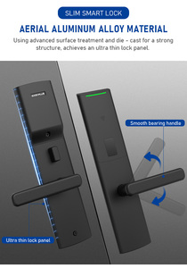 Black and Grey Modern Design Big Anti-theft C Class Safety Cylinder Rfid Card Smart Hotel <b>Lock</b> HT-L1 Electronic <b>Digital</b> Smart Do - Product Image 2