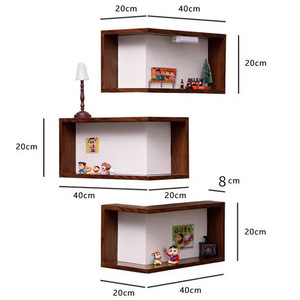 Étagère d'angle murale en bois massif pour figurines, présentoir multi-niveaux pour la maison - Product Image 6