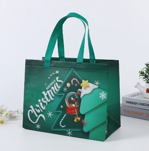 Reusable Tote <b>Bags</b> with Handles, Christmas <b>Bags</b> for Gift Wrapping Shopping Xmas Party Supplies - Product Image 6